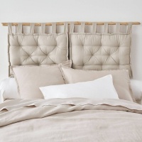 Подушка Для изголовья кровати 100 хлопок Scenario 50 x 70 см бежевый LA REDOUTE INTERIEURS  фото, kupilegko.ru